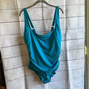NWT Anne Cole One Piece Swimsuit Size 16 Teal
